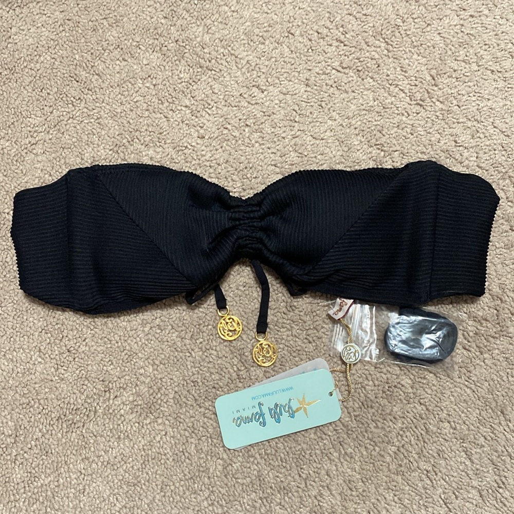 Luli Fama Triana Drawstring Bandeau Top Size XS - Picture 5 of 15